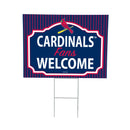 St Louis Cardinals Yard Sign, "Fans Welcome"