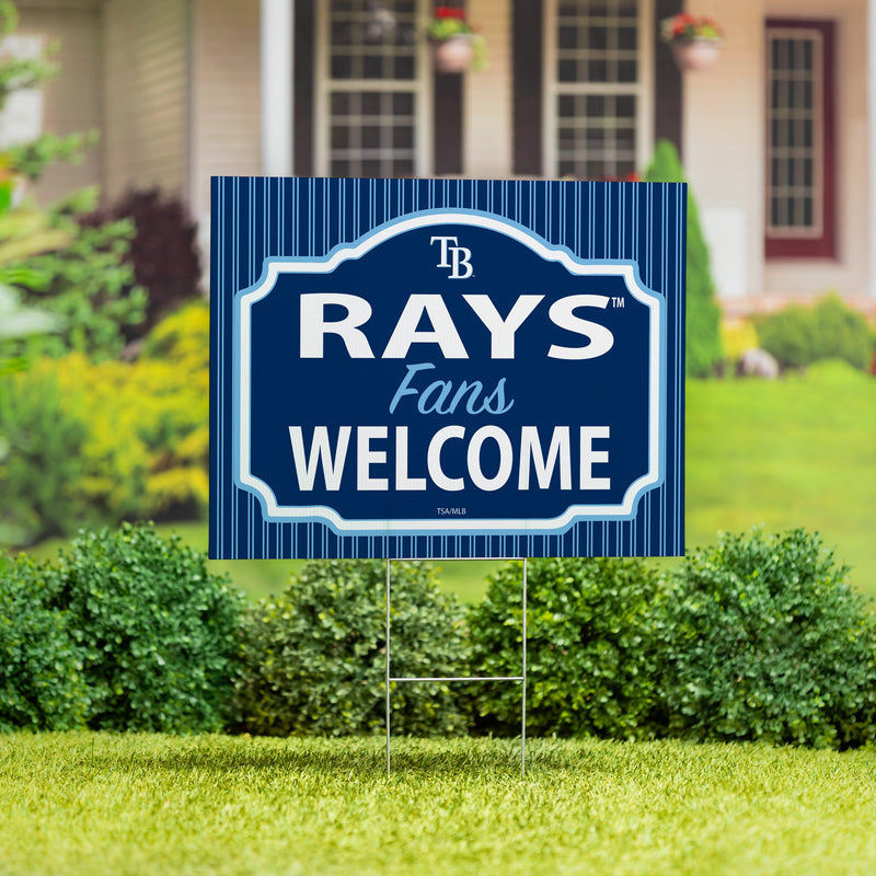 Tampa Bay Rays Yard Sign, "Fans Welcome"