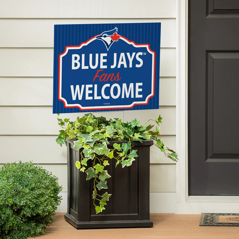Toronto Blue Jays Yard Sign, "Fans Welcome"