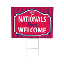 Washington Nationals Yard Sign, "Fans Welcome"