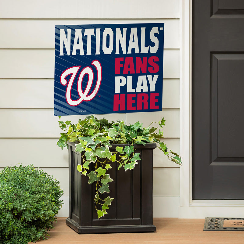 Washington Nationals Yard Sign "Fans Play Here"