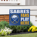 Buffalo Sabres Yard Sign "Fans Play Here"