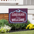 Colorado Avalanche Yard Sign, "Fans Welcome"