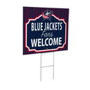 Columbus Blue Jackets Coroplast Yard Sign, "Fans Welcome"