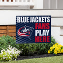 Columbus Blue Jackets Yard Sign "Fans Play Here"