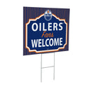 Edmonton Oilers Coroplast Yard Sign, "Fans Welcome"
