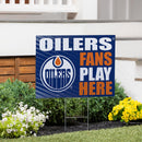 Edmonton Oilers Yard Sign "Fans Play Here"