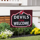 New Jersey Devils Yard Sign, "Fans Welcome"