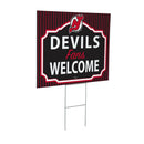 New Jersey Devils Yard Sign, "Fans Welcome"