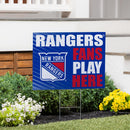 New York Rangers Yard Sign "Fans Play Here"
