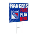 New York Rangers Yard Sign "Fans Play Here"