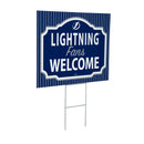 Tampa Bay Lightning Yard Sign, "Fans Welcome"