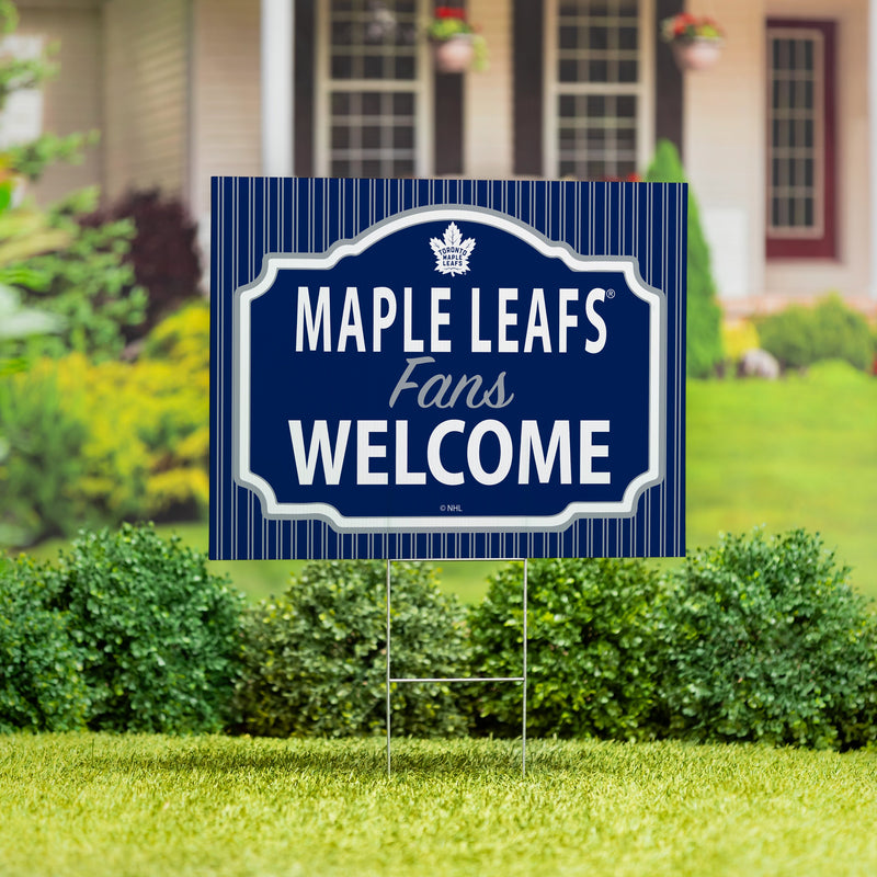 Toronto Maple Leafs Yard Sign, "Fans Welcome"