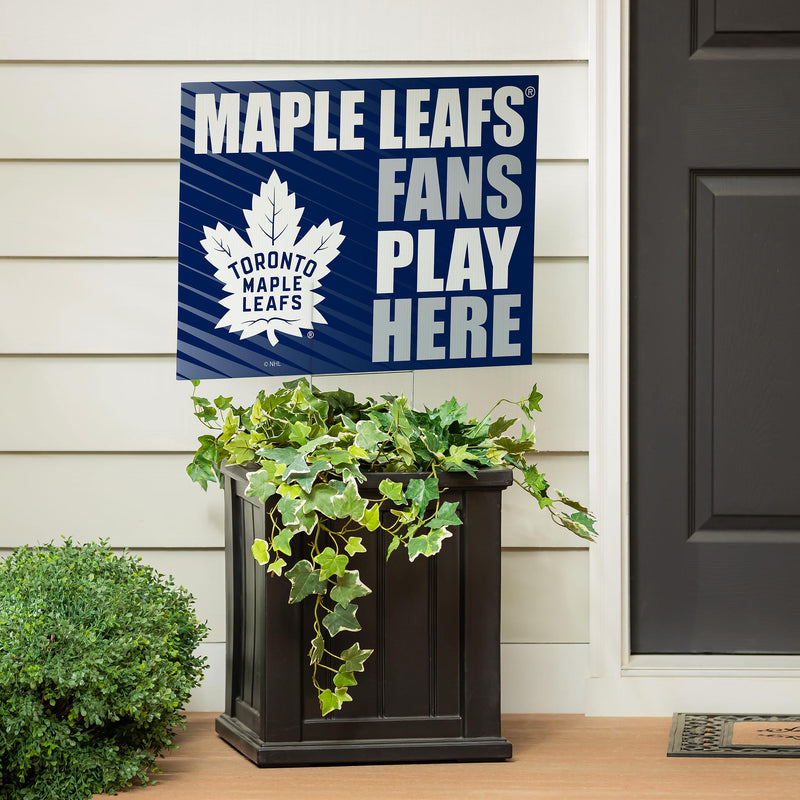 Toronto Maple Leafs Yard Sign "Fans Play Here"