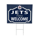 Winnipeg Jets Yard Sign, "Fans Welcome"