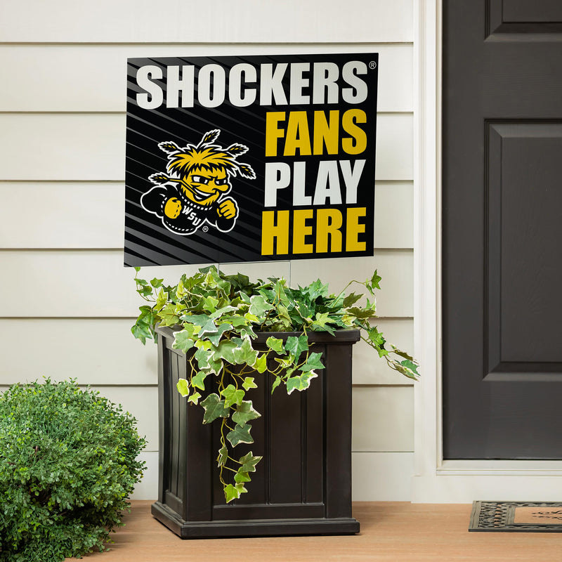 Wichita State University Yard Sign "Fans Play Here"
