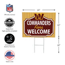 Washington Commanders Yard Sign, "Fans Welcome"