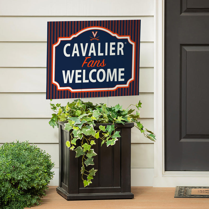 University of Virginia Yard Sign, "Fans Welcome"