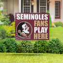 Florida State University Yard Sign "Fans Play Here"