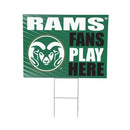Colorado State University Yard Sign "Fans Play Here"