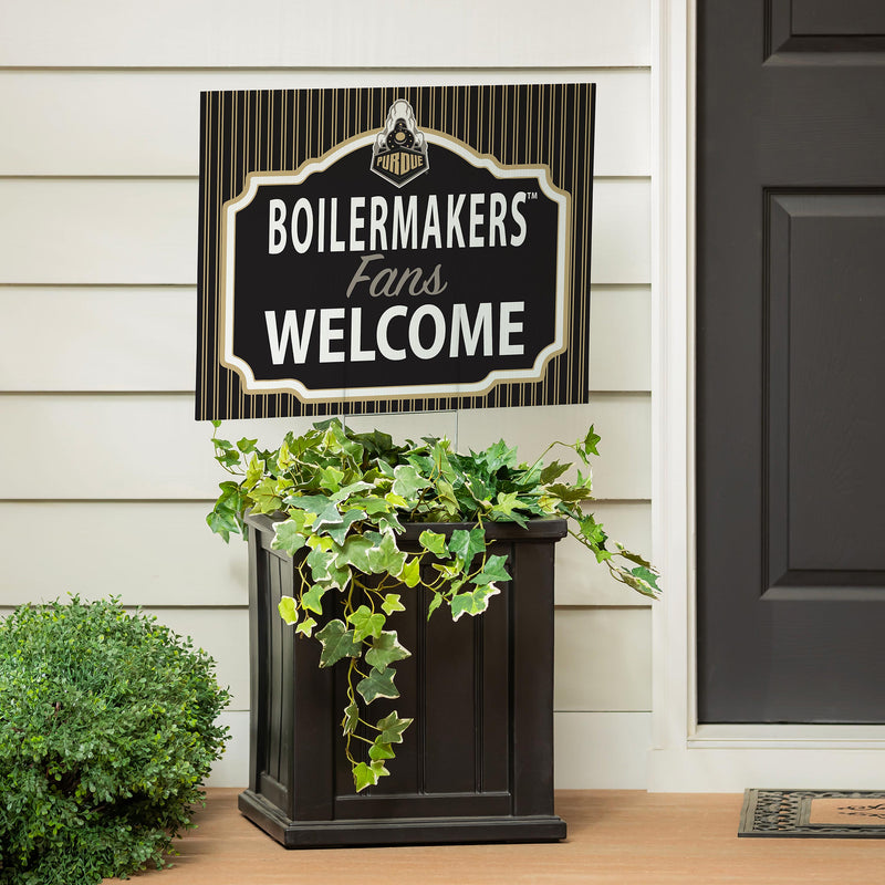 Purdue University Yard Sign, "Fans Welcome"