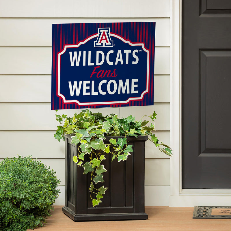 University of Arizona Yard Sign, "Fans Welcome"