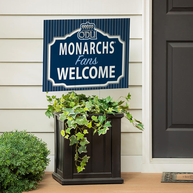Old Dominion University Yard Sign, "Fans Welcome"