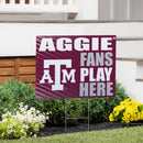 Texas A&M Yard Sign "Fans Play Here"