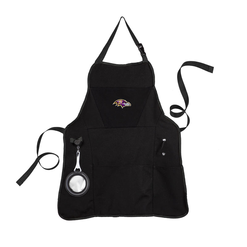 Grill Apron, Black, Baltimore Ravens,4ap3802ga