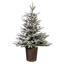 Woodland Storybook Faux Floral Table Decor Artificial Frosted Pine, 35"H