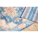 Blue with Coral Digitally-Printed Indoor/Outdoor  Rug, 4'x6',4ir001