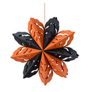 9" LED Paper Hanging Decor, Orange and Black,4led031
