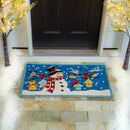 Snowman with birdhouses Indoor/Outdoor  Hooked  Rug 24"x42"