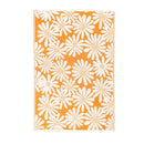 Reversible Weather-Resistant Rug Orange Floral 3'x5',4or192