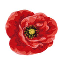 Shaped Hooked Indoor/Outdoor Rug, Red Poppy,4or200