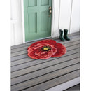 Shaped Hooked Indoor/Outdoor Rug, Red Poppy,4or200