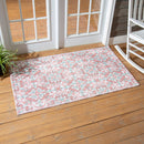 Reversible Weather-Resistant Rug 3'x5' Muted Pink Pattern