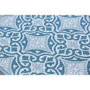 Reversible Weather-Resistant Rug 3'x5', Light and Dark Blue Pattern