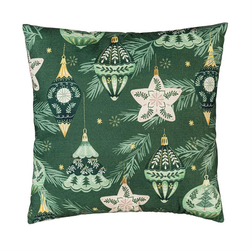 Greenery Joy To The World Pillow Cover