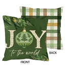 Greenery Joy To The World Pillow Cover