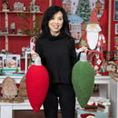 7.5" x 20.5" Shaped Pillow, Christmas Bulb