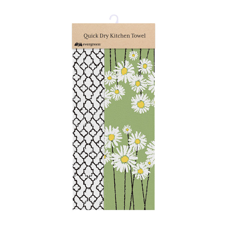 Daisy Scape Quick Dry Kitchen Towel, 18" x 30"