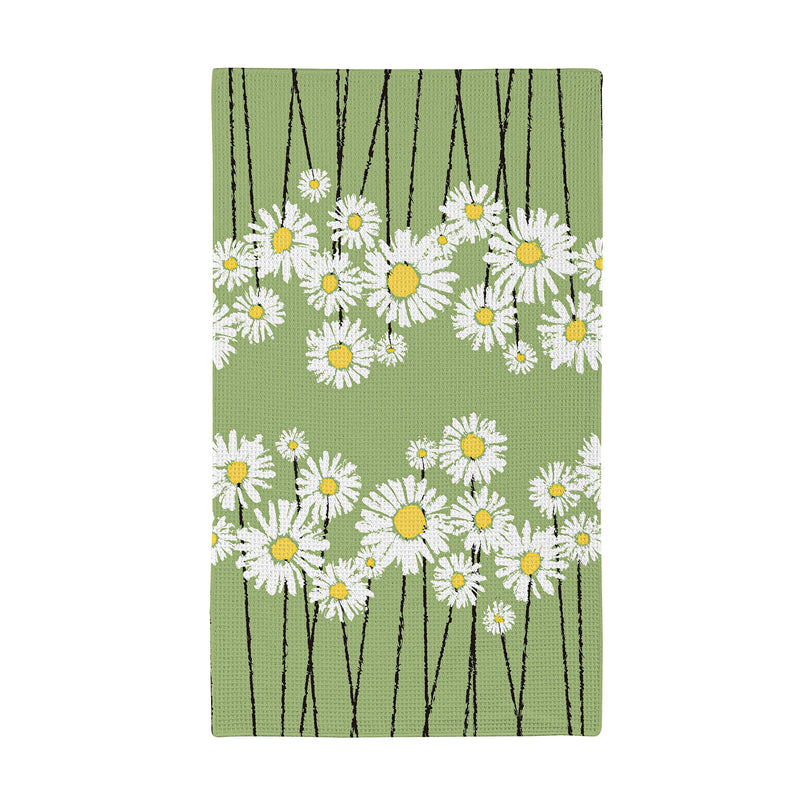 Daisy Scape Quick Dry Kitchen Towel, 18" x 30"