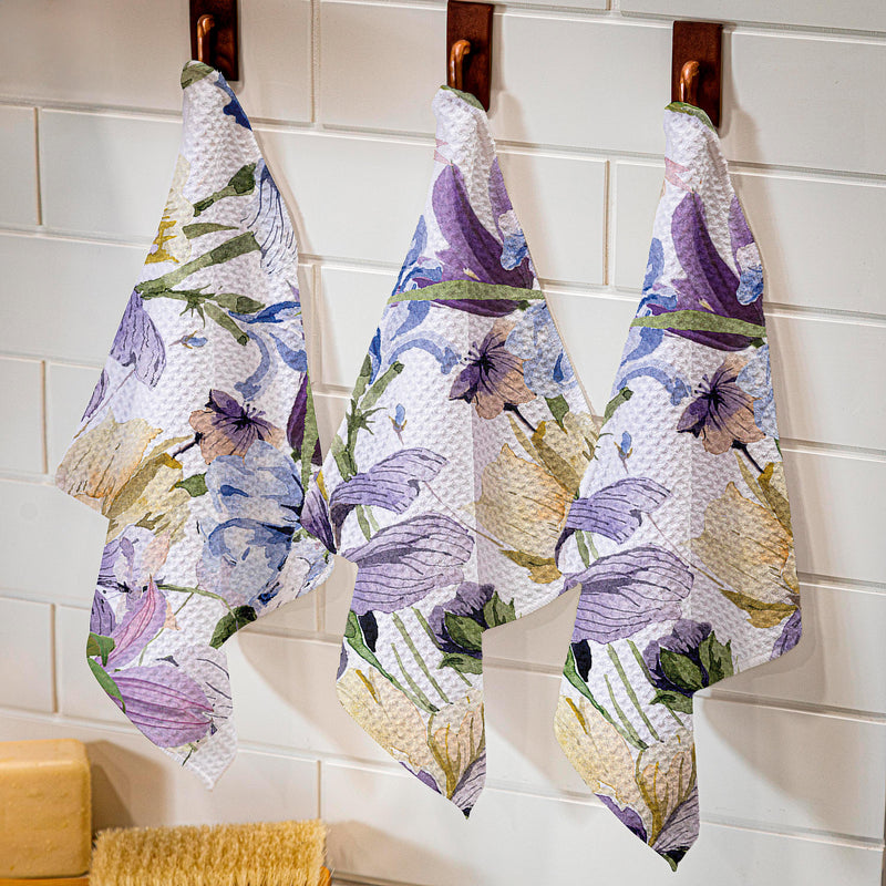 Golden Lilac Quick Dry Dish Cloth, Set of 3, 10" x 10"