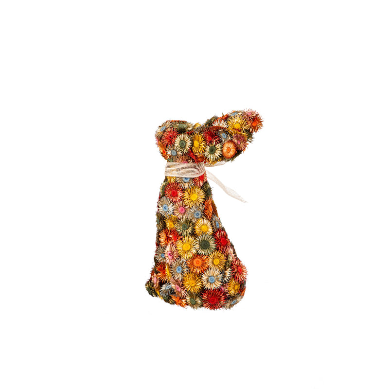 Easter Bunny Dried Floral Decor, 12"H