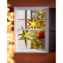 LED Foldable Paper Star with Velvet, 2 Asst: Red/Green