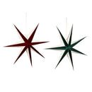 LED Foldable Paper Star with Inverted Velvet, 2 Asst: Red/Green