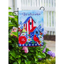 Stars and Stripes Birdhouse Garden Suede Flag
