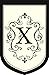 Flag,Applique,Gar,Monogram "X"