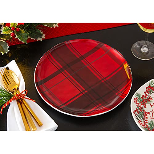 Ceramic 10" Dinner Plate, Christmas Cadence